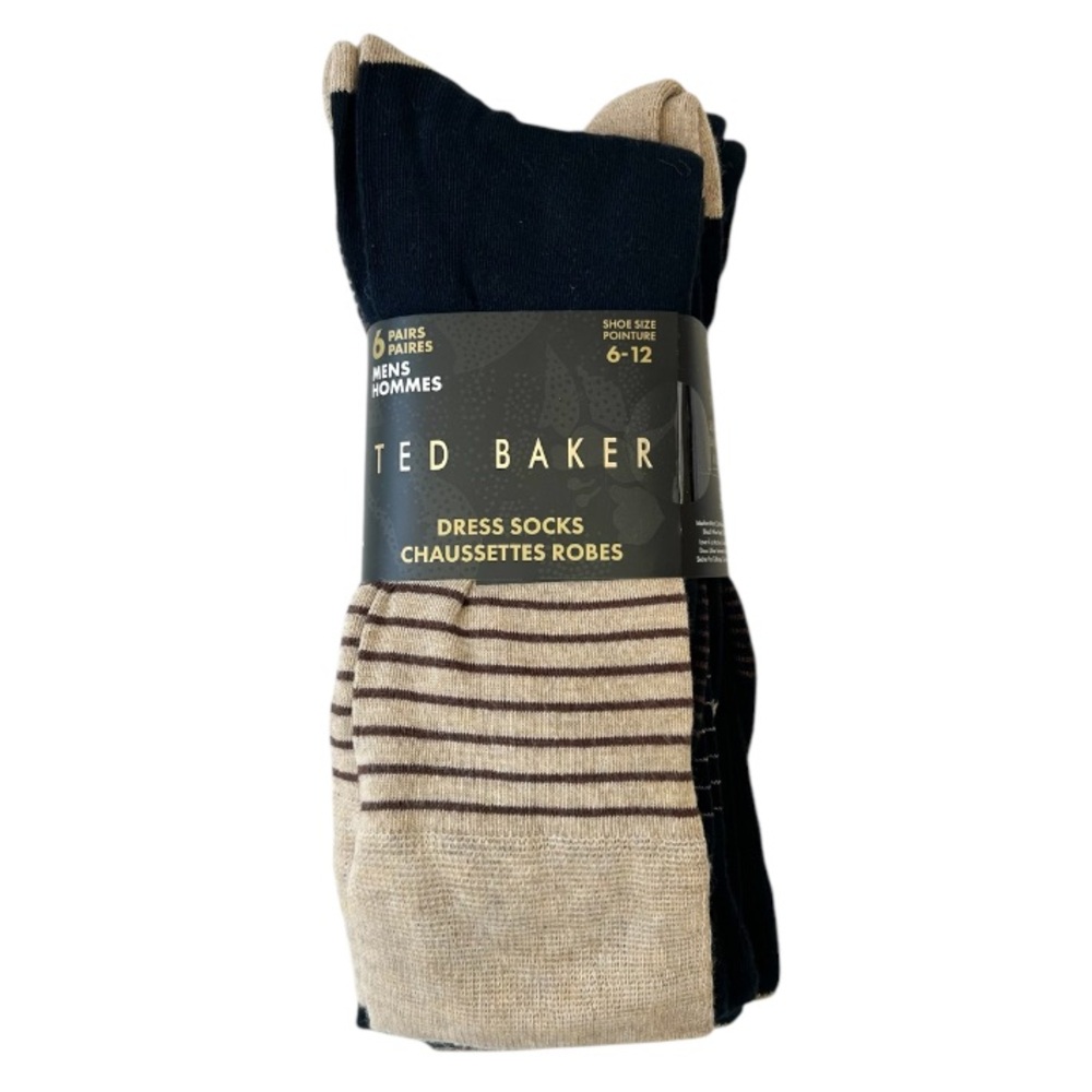 Ted Baker Men's Striped Socks - 6 Pairs